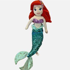 TY Disney Princess Ariel Plush Doll 18” The Little Mermaid Mermaid Stuffed Toy